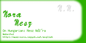 nora mesz business card